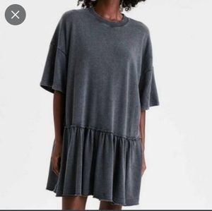 NWOT SZ M AE GRAY SOFT SHIRT DRESS